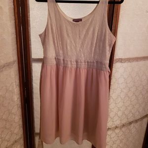 Ballet pink and cream dress